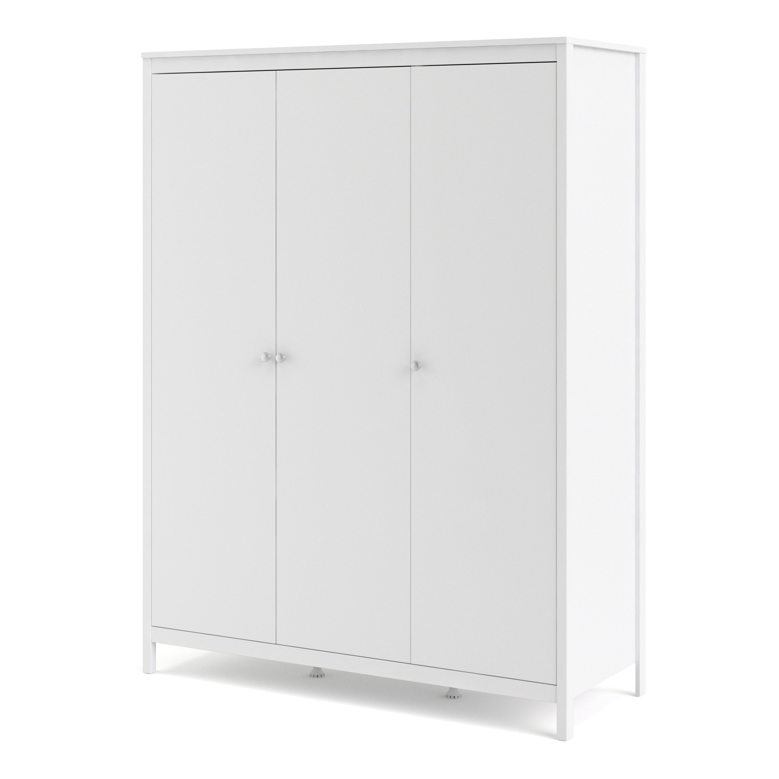 Madrid Wardrobe With 3 Doors In Matt Black Or White - FURNITURE CURLS