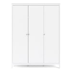 Madrid Wardrobe With 3 Doors In Matt Black Or White - FURNITURE CURLS