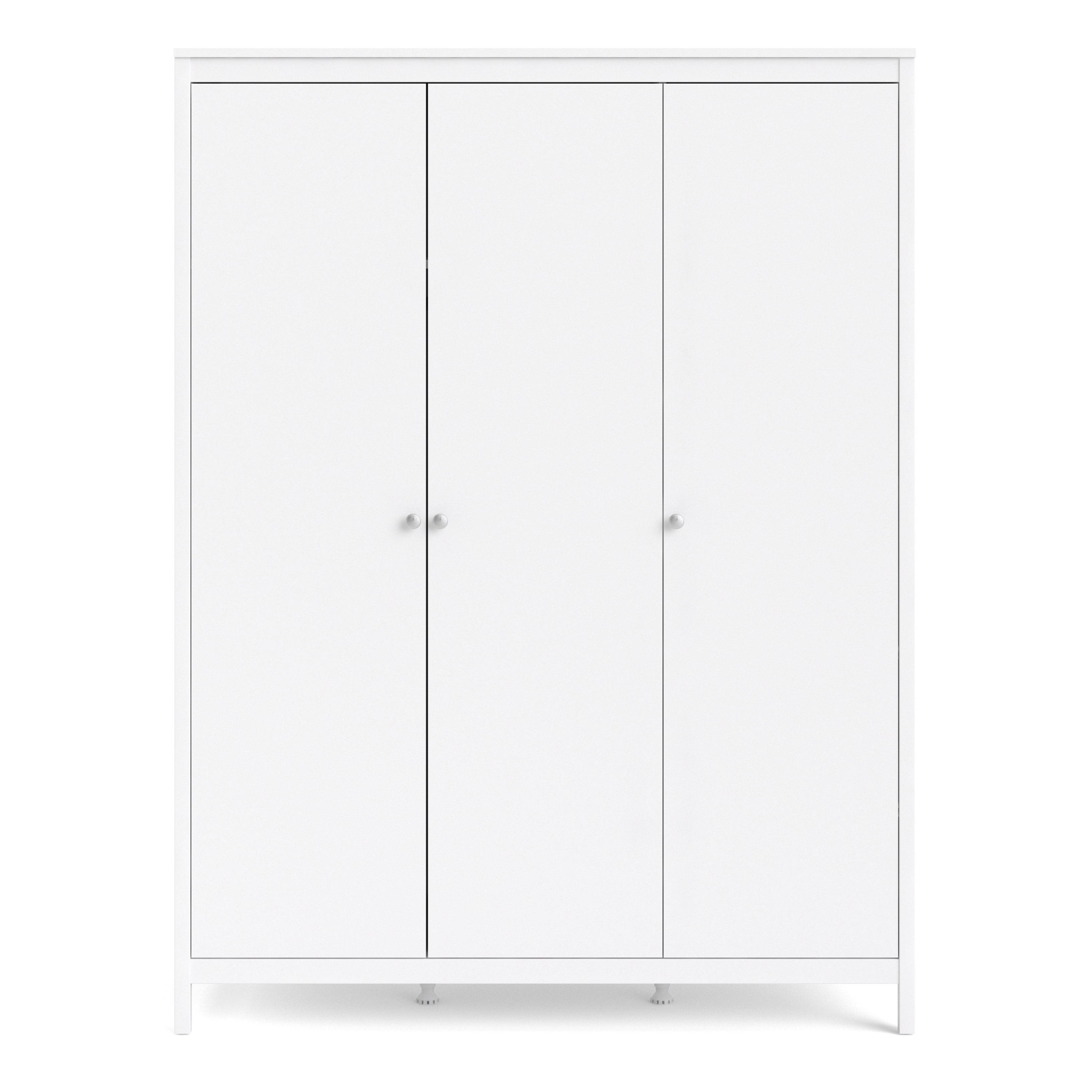 Madrid Wardrobe With 3 Doors In Matt Black Or White - FURNITURE CURLS