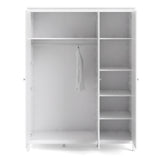 Madrid Wardrobe With 3 Doors In Matt Black Or White - FURNITURE CURLS