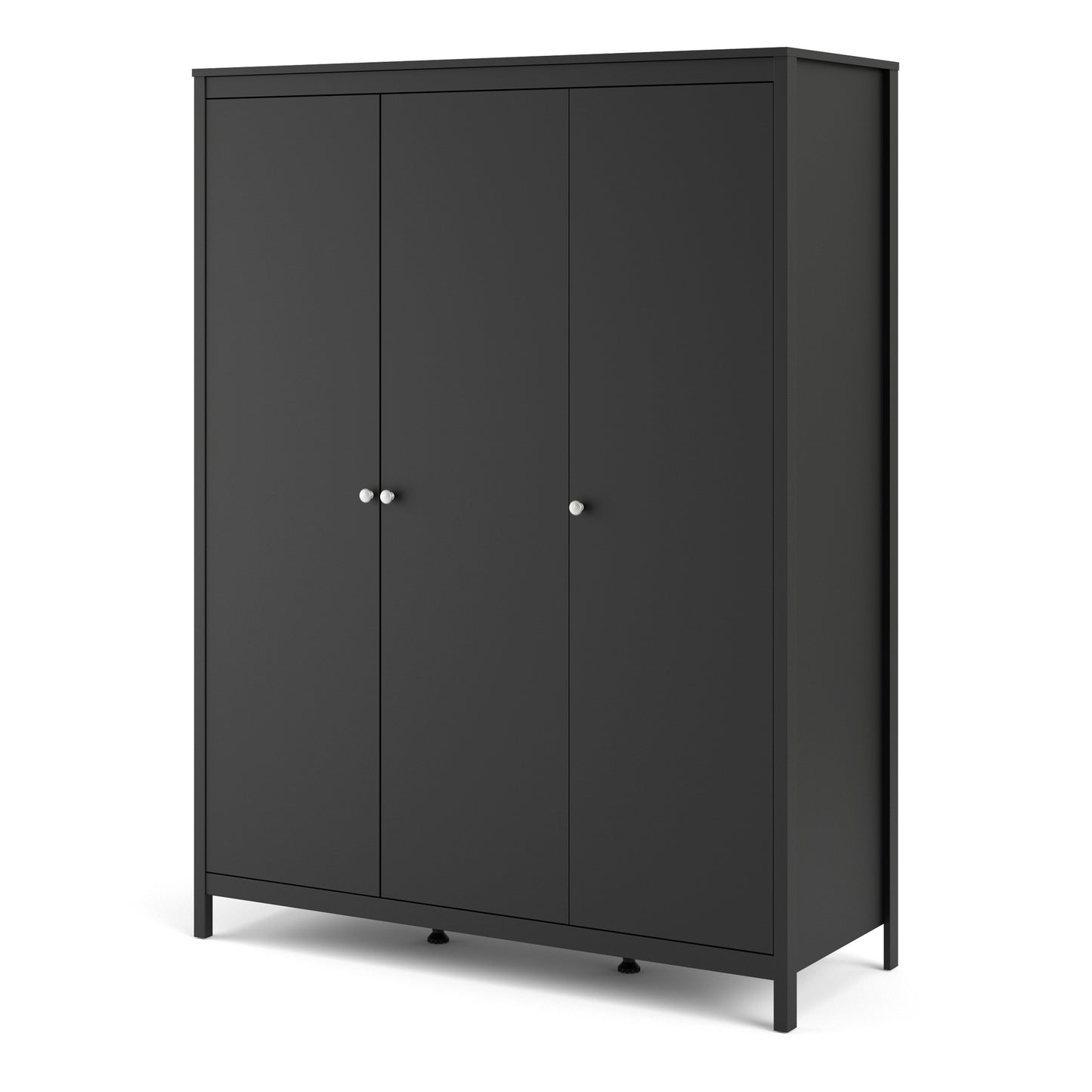 Madrid Wardrobe With 3 Doors In Matt Black Or White - FURNITURE CURLS