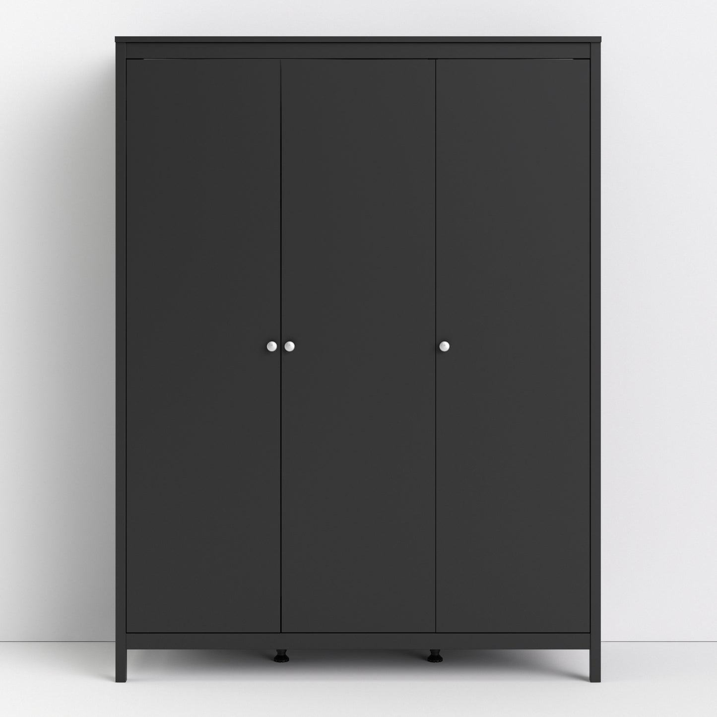 Madrid Wardrobe With 3 Doors In Matt Black Or White - FURNITURE CURLS