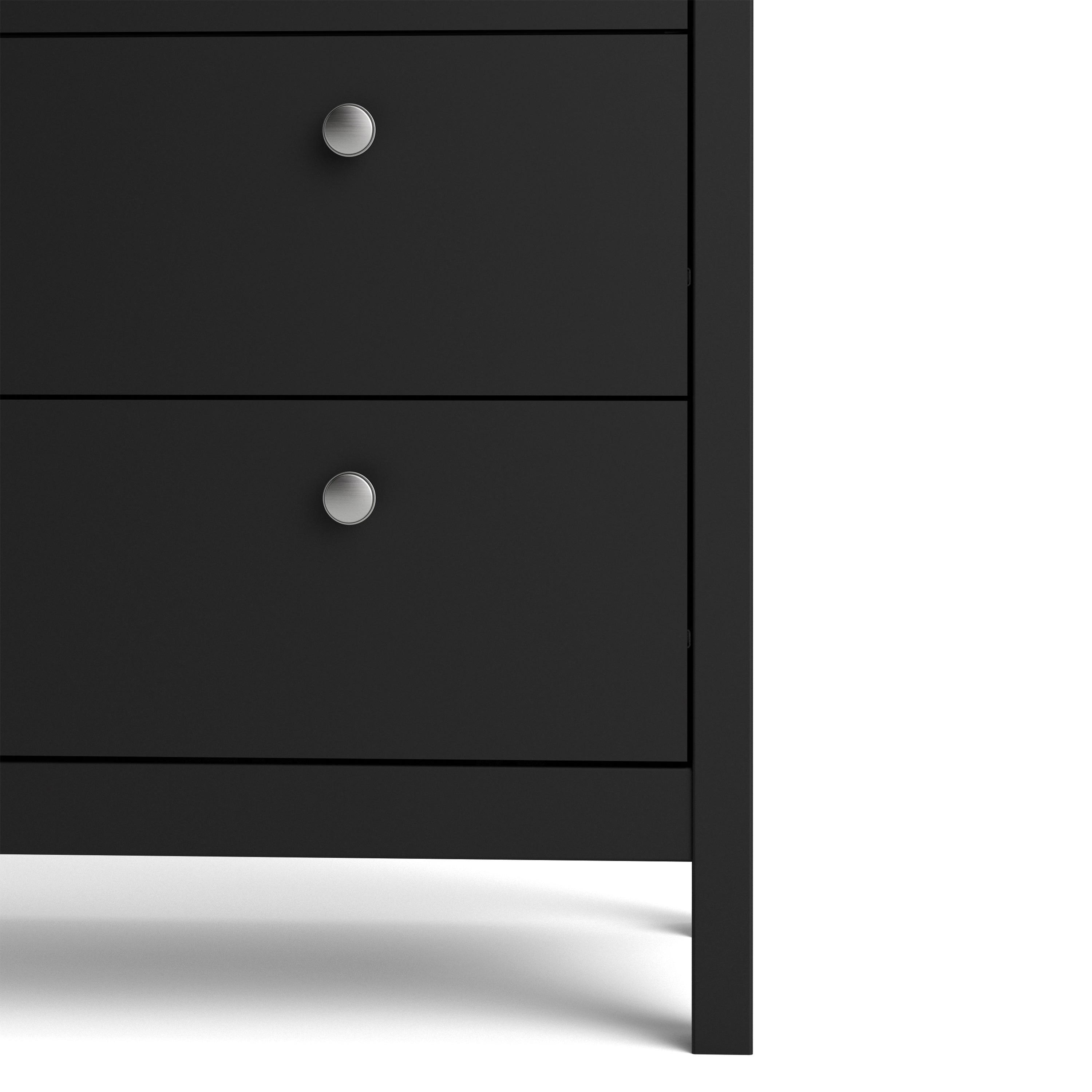 Madrid China Cabinet 2 Doors W/glass + 3 Drawers In Matt Black Or White - FURNITURE CURLS