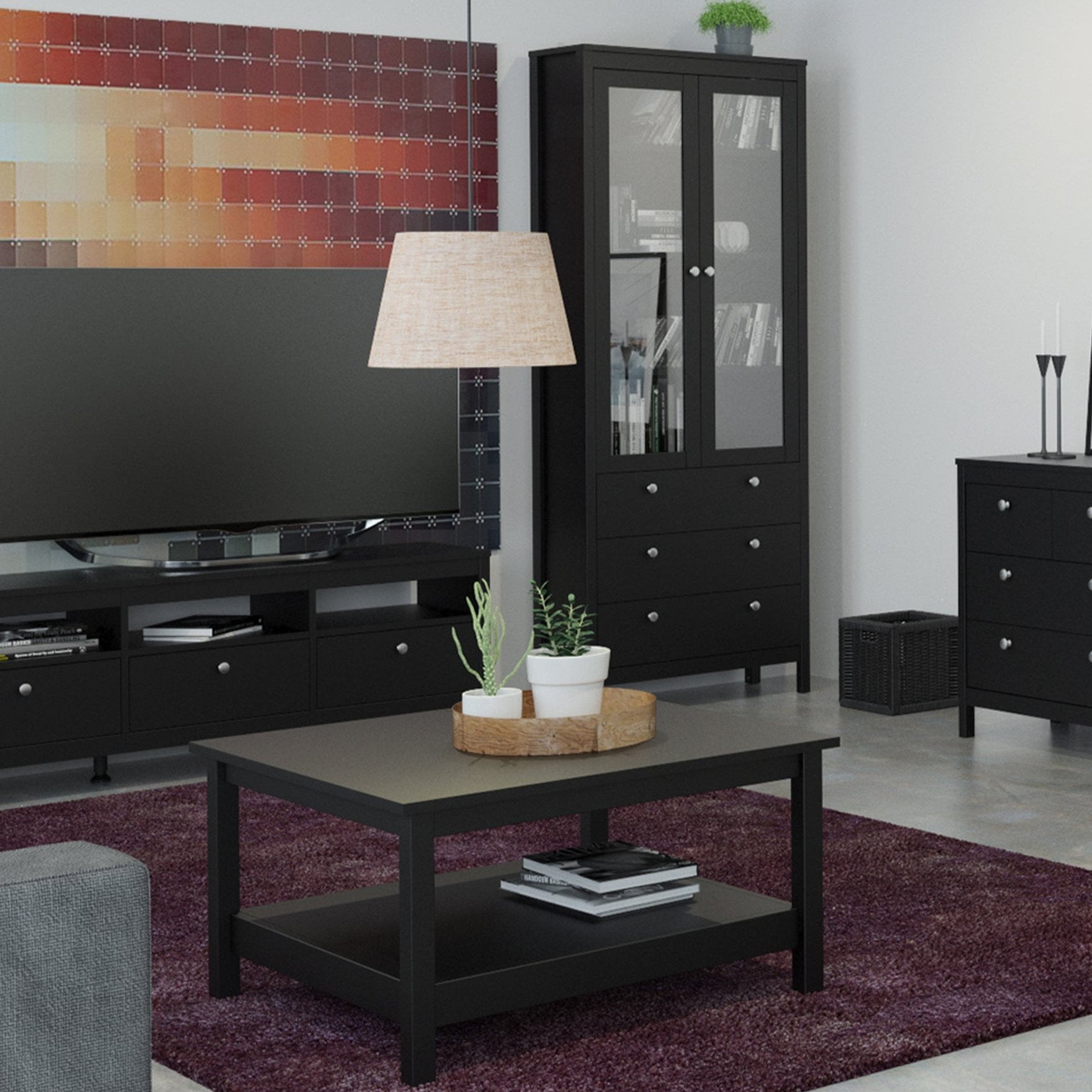 Madrid Coffee Table In Matt Black Or White - FURNITURE CURLS