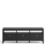Madrid Tv-unit 3 Drawers In Matt Black Or White - FURNITURE CURLS