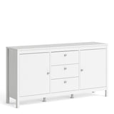 Madrid Sideboard 2 Doors + 3 Drawers In Matt Black Or White - FURNITURE CURLS