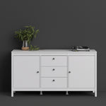 Madrid Sideboard 2 Doors + 3 Drawers In Matt Black Or White - FURNITURE CURLS