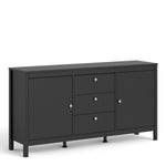 Madrid Sideboard 2 Doors + 3 Drawers In Matt Black Or White - FURNITURE CURLS