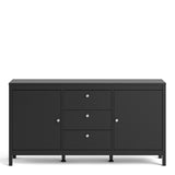 Madrid Sideboard 2 Doors + 3 Drawers In Matt Black Or White - FURNITURE CURLS
