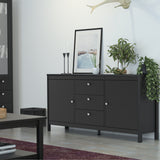 Madrid Sideboard 2 Doors + 3 Drawers In Matt Black Or White - FURNITURE CURLS
