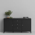 Madrid Sideboard 2 Doors + 3 Drawers In Matt Black Or White - FURNITURE CURLS