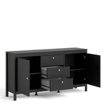 Madrid Sideboard 2 Doors + 3 Drawers In Matt Black Or White - FURNITURE CURLS