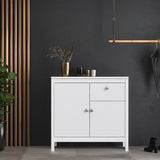 Madrid Sideboard 2 Doors + 1 Drawer In Matt Black Or White - FURNITURE CURLS