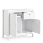 Madrid Sideboard 2 Doors + 1 Drawer In Matt Black Or White - FURNITURE CURLS