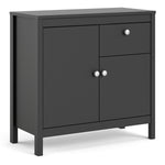 Madrid Sideboard 2 Doors + 1 Drawer In Matt Black Or White - FURNITURE CURLS