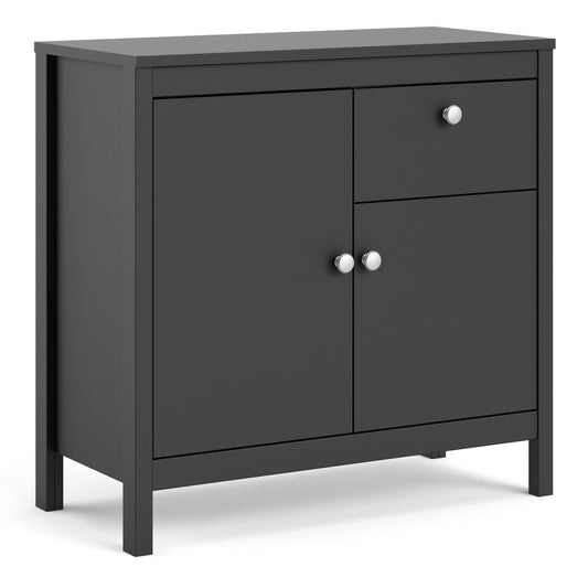Madrid Sideboard 2 Doors + 1 Drawer In Matt Black Or White - FURNITURE CURLS