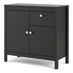 Madrid Sideboard 2 Doors + 1 Drawer In Matt Black Or White - FURNITURE CURLS