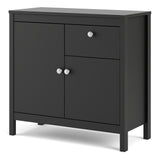 Madrid Sideboard 2 Doors + 1 Drawer In Matt Black Or White - FURNITURE CURLS