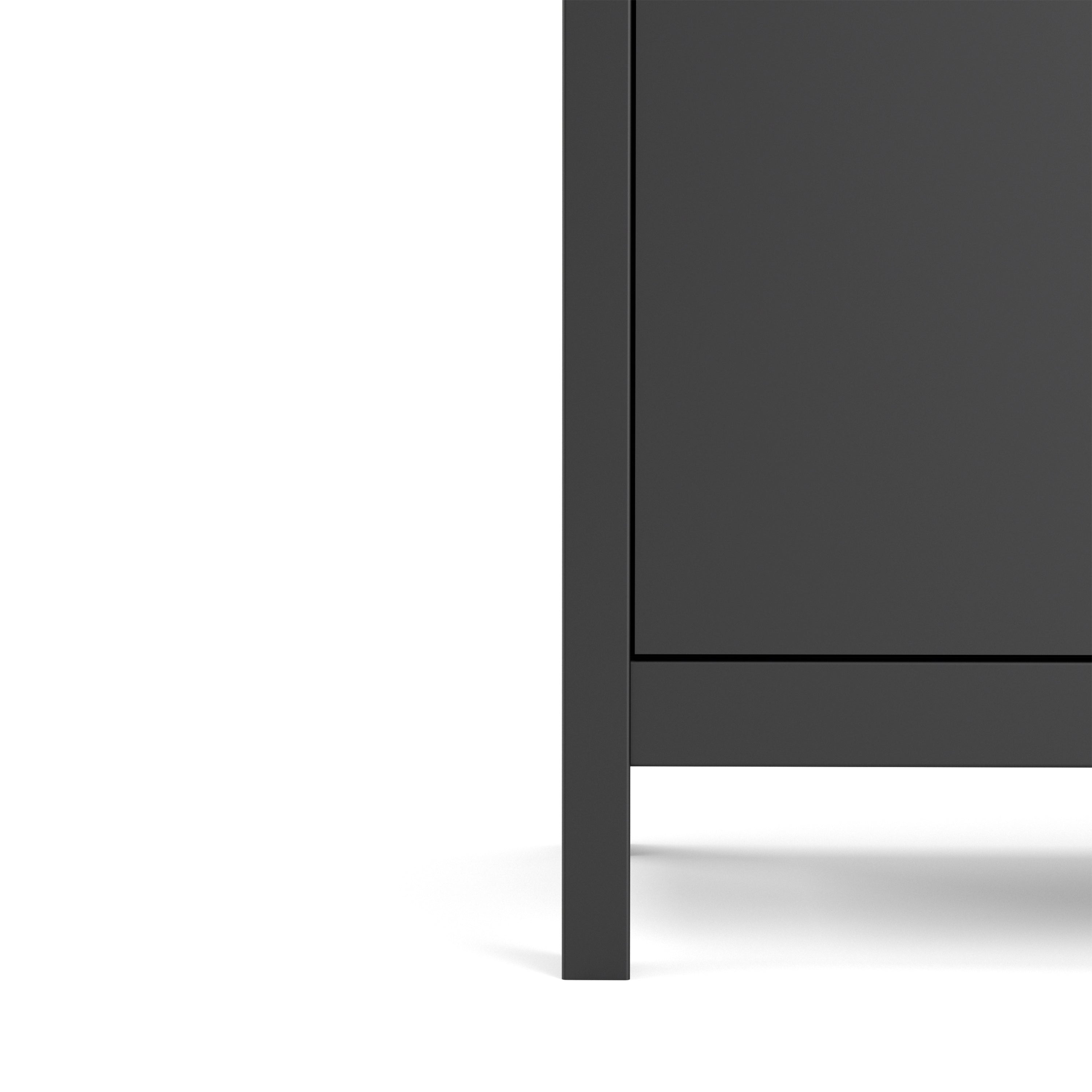 Madrid Sideboard 2 Doors + 1 Drawer In Matt Black Or White - FURNITURE CURLS