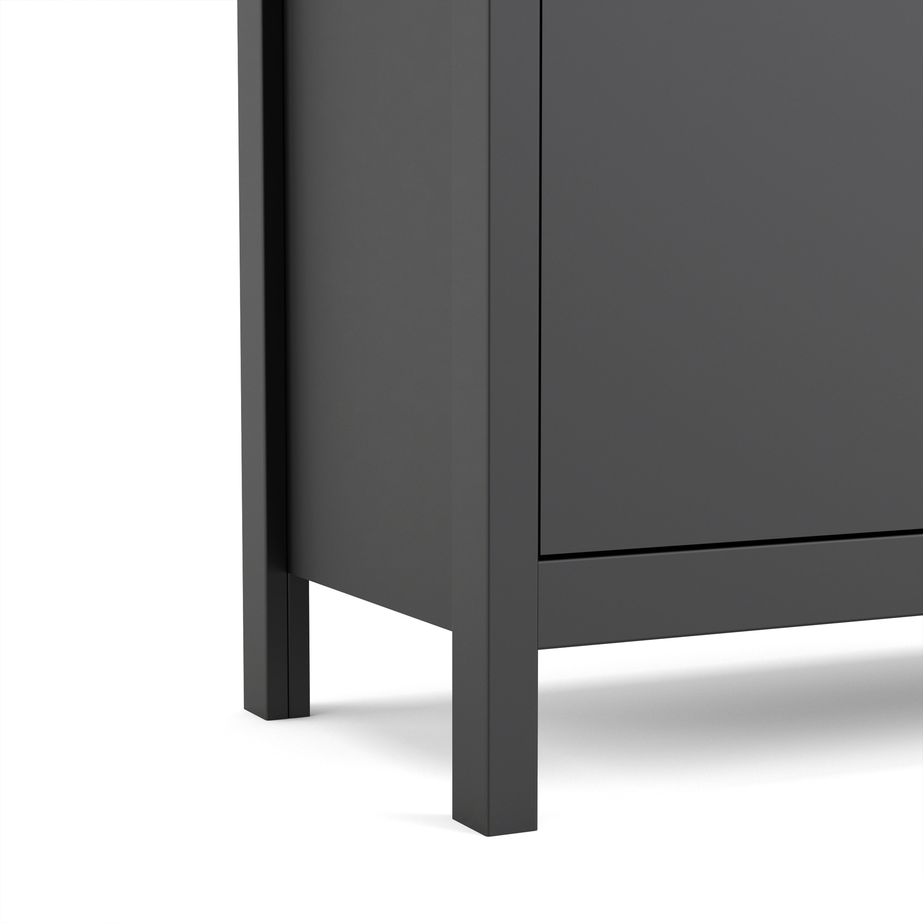 Madrid Sideboard 2 Doors + 1 Drawer In Matt Black Or White - FURNITURE CURLS