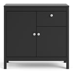 Madrid Sideboard 2 Doors + 1 Drawer In Matt Black Or White - FURNITURE CURLS