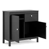 Madrid Sideboard 2 Doors + 1 Drawer In Matt Black Or White - FURNITURE CURLS