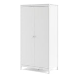 Madrid Wardrobe With 2 Doors In Matt Black Or White - FURNITURE CURLS