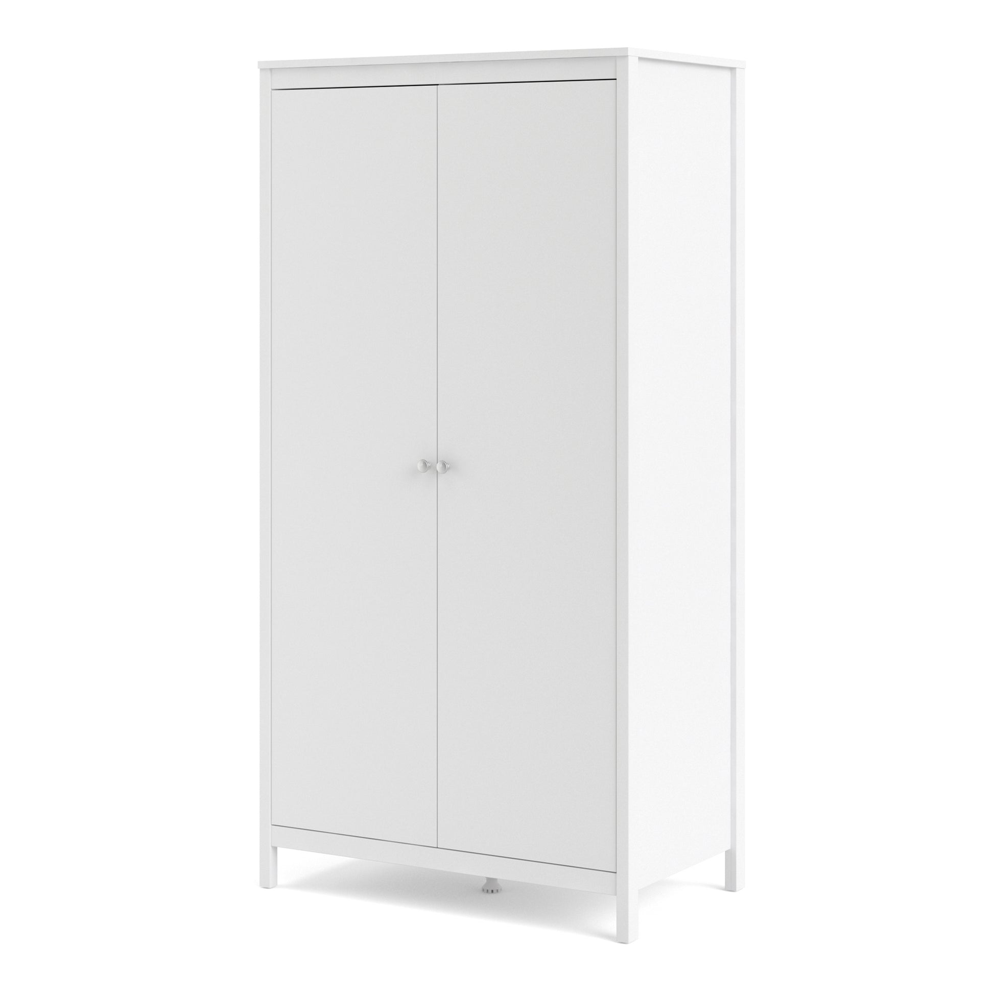 Madrid Wardrobe With 2 Doors In Matt Black Or White - FURNITURE CURLS