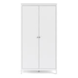 Madrid Wardrobe With 2 Doors In Matt Black Or White - FURNITURE CURLS