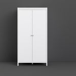 Madrid Wardrobe With 2 Doors In Matt Black Or White - FURNITURE CURLS