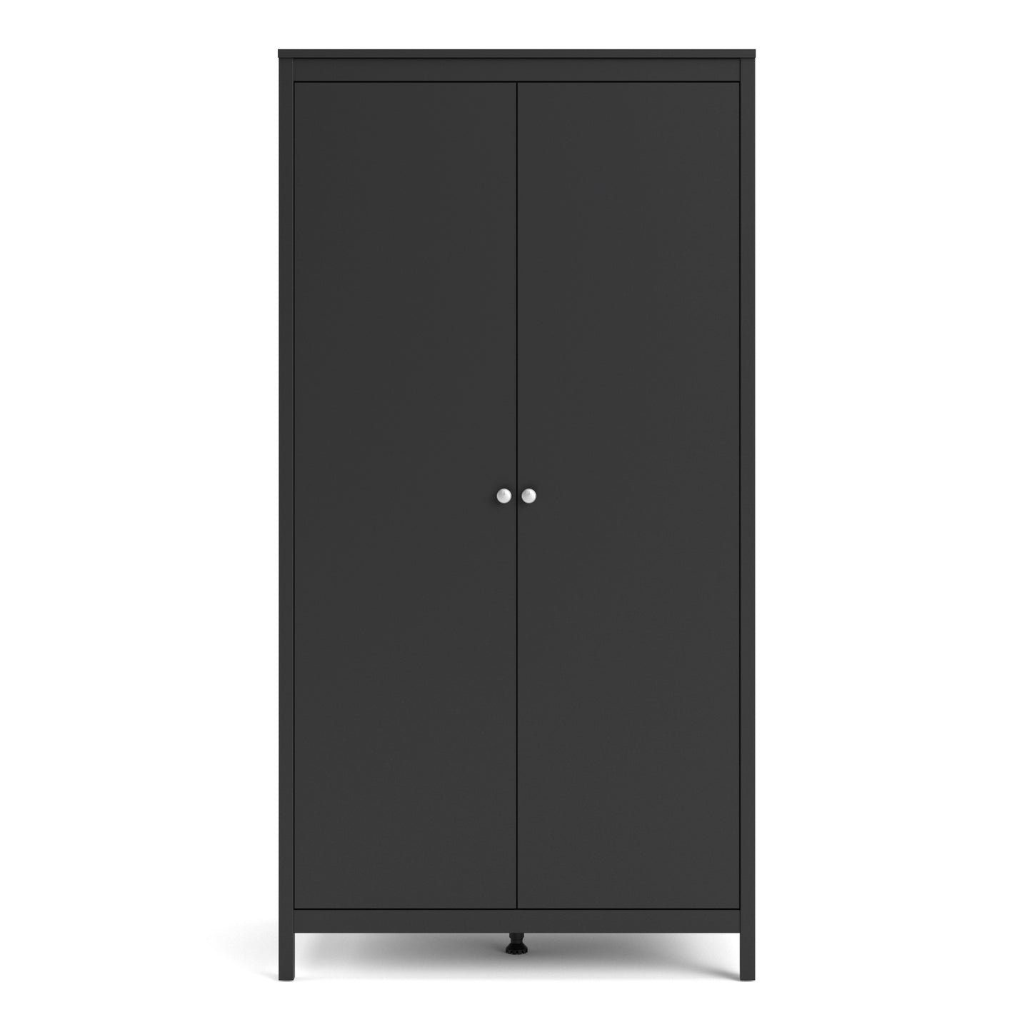 Madrid Wardrobe With 2 Doors In Matt Black Or White - FURNITURE CURLS