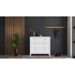 Madrid Chest Of  3 Drawers In Matt Black &/or White - FURNITURE CURLS