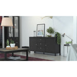 Madrid Sideboard 2 Doors + 3 Drawers In Matt Black Or White - FURNITURE CURLS