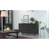 Madrid Sideboard 2 Doors + 3 Drawers In Matt Black Or White - FURNITURE CURLS