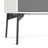 Fur China Displaycabinet 1door+1glass Door+2drawers Grey-white-walnut Or Grey-white - FURNITURE CURLS