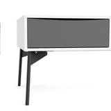 Fur Coffee Table With 1 Drawer In Grey, White, Walnut Or Grey, White - FURNITURE CURLS