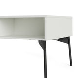 Fur Coffee Table With 1 Drawer In Grey, White, Walnut Or Grey, White - FURNITURE CURLS