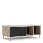 Rome Coffee Table Sliding Top Jackson Hickory Oak Matt Black Or Matt White - FURNITURE CURLS