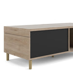 Rome Coffee Table Sliding Top Jackson Hickory Oak Matt Black Or Matt White - FURNITURE CURLS