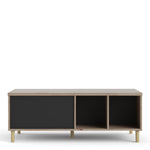 Rome Coffee Table Sliding Top Jackson Hickory Oak Matt Black Or Matt White - FURNITURE CURLS