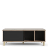 Rome Coffee Table Sliding Top Jackson Hickory Oak Matt Black Or Matt White - FURNITURE CURLS