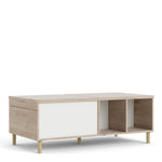 Rome Coffee Table Sliding Top Jackson Hickory Oak Matt Black Or Matt White - FURNITURE CURLS