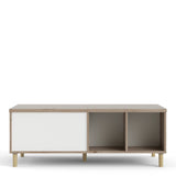 Rome Coffee Table Sliding Top Jackson Hickory Oak Matt Black Or Matt White - FURNITURE CURLS