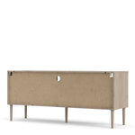 Rome Tv-unit 2 Sliding Doors -Jackson Hickory Oak + Matt Black - FURNITURE CURLS