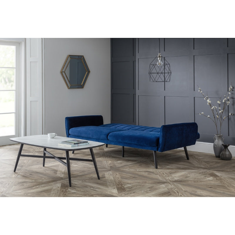 Afina Sofabed Grey or Blue Velvet Fabric FURNITURE CURLS