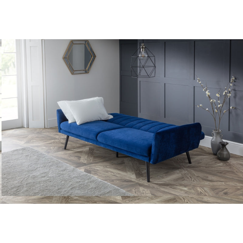 Afina Sofabed Grey or Blue Velvet Fabric FURNITURE CURLS