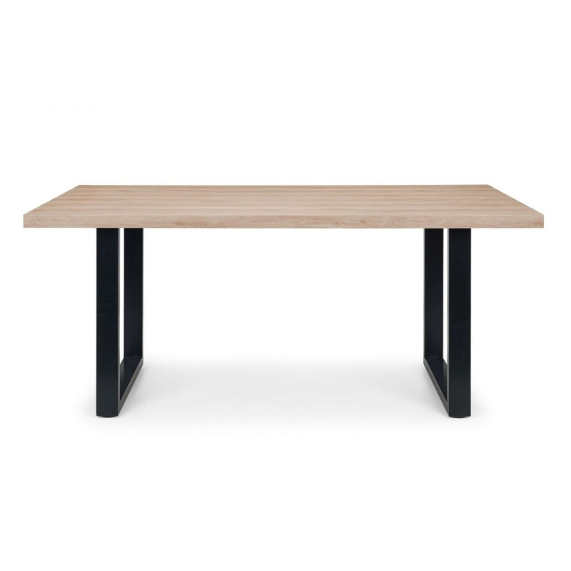 Berwick Dining T. Rustic Oak Black & Brooklyn Dining Ch. Charcoal Grey Gunmetal Leg