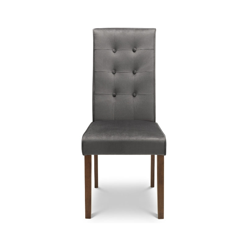 Kensington Extend. Dining T. & Chair Beech Frame Walnut Or Madrid Grey Velvet Chair - FURNITURE CURLS