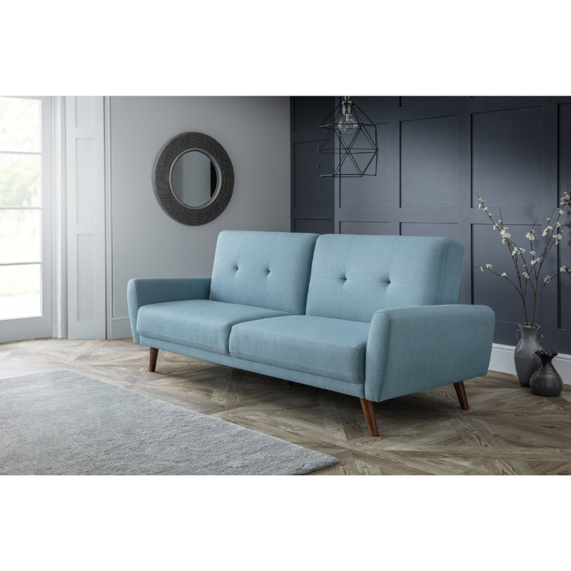 Monza Sofabed Mid Grey Linen Or Blue Linen Fabric Or Dark Grey Velvet Fabric