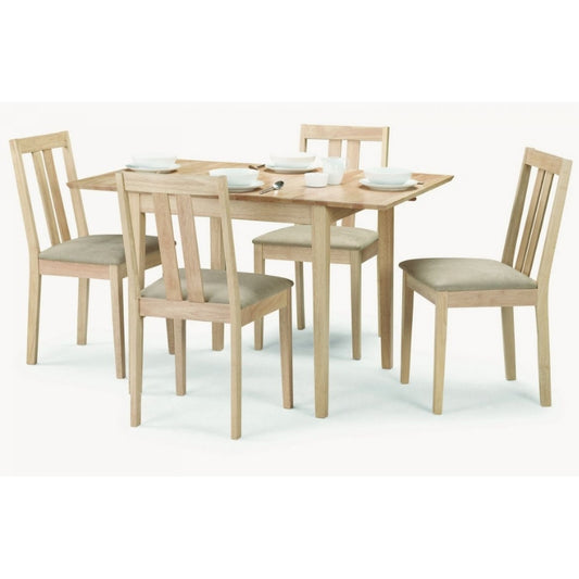 Rufford Rubberwood Extending Dining Table Natural & Rufford Dining Chair